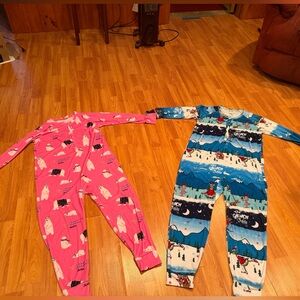 Justice Kids One Piece Footies - Pink and Blue